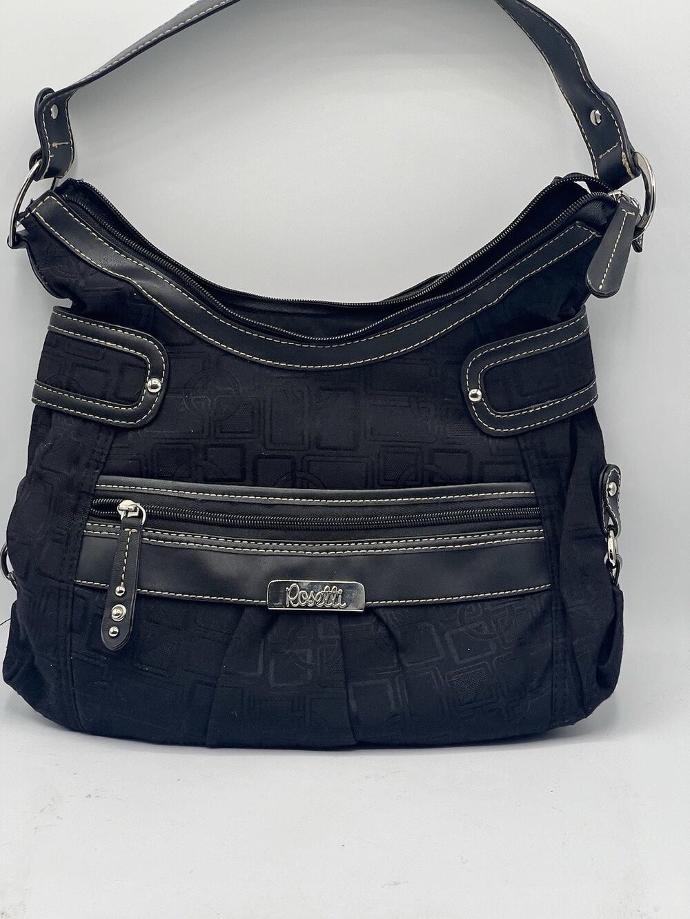 Rosetti Black Shoulder Bag Purse Hobo Handbag
